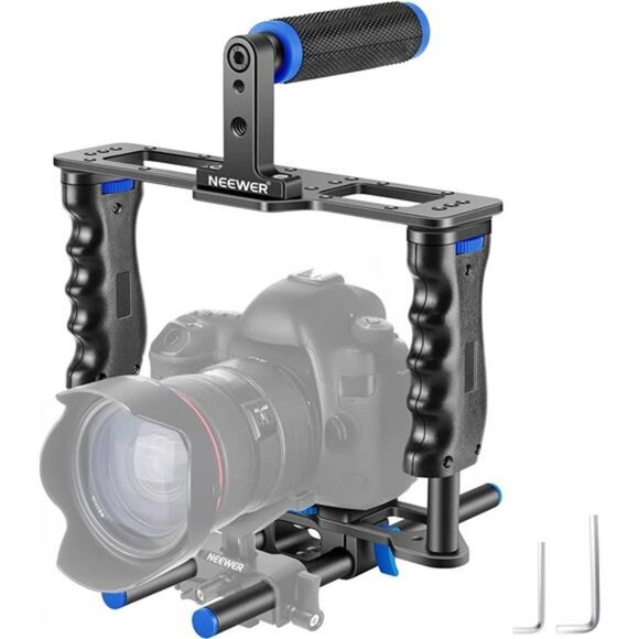 Neewer Aluminum Alloy Camera Video Cage Film Movie Making Kit, with Top Handle - Picture 1 of 6